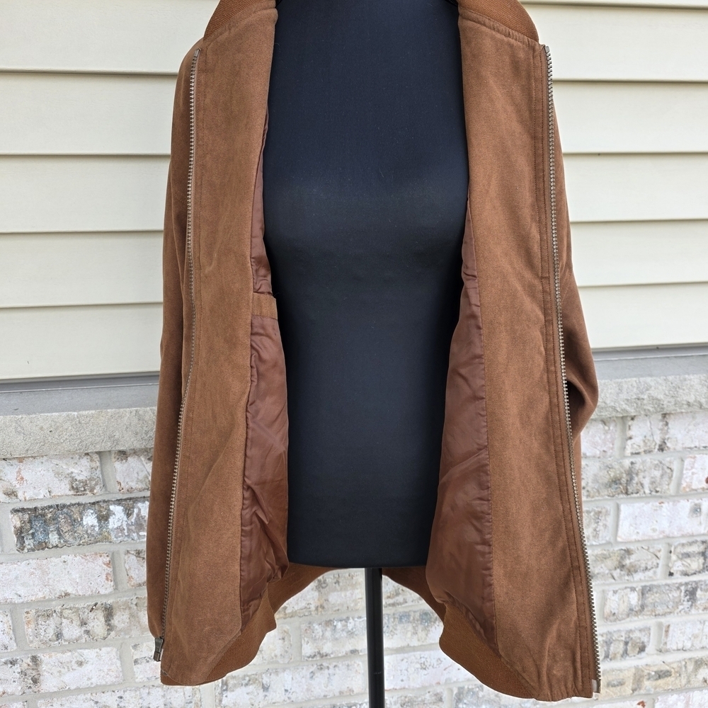 Vintage Winner Mate Suede Bomber Jacket | Water Resistant | Brown | L - Picture 6 of 12